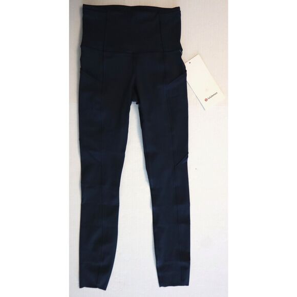Lululemon W5BXQS Women Sz 0 True Navy Blue Fast Free High-Rise 25" Tights - Picture 1 of 16